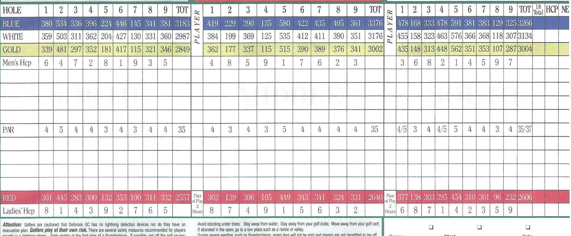 Course Details Delbrook Golf Club